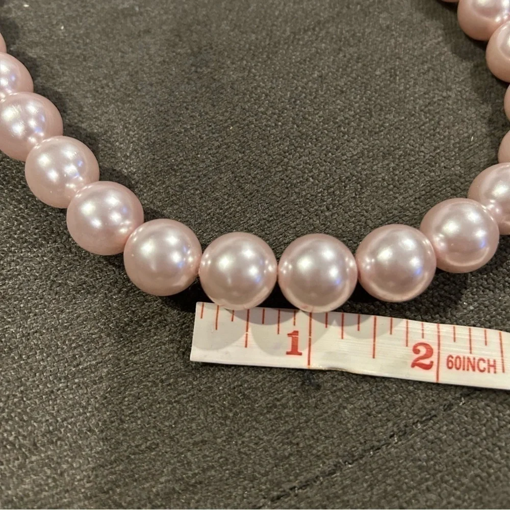 Pale Pink Faux Pearl Necklace by Stephan & Co.